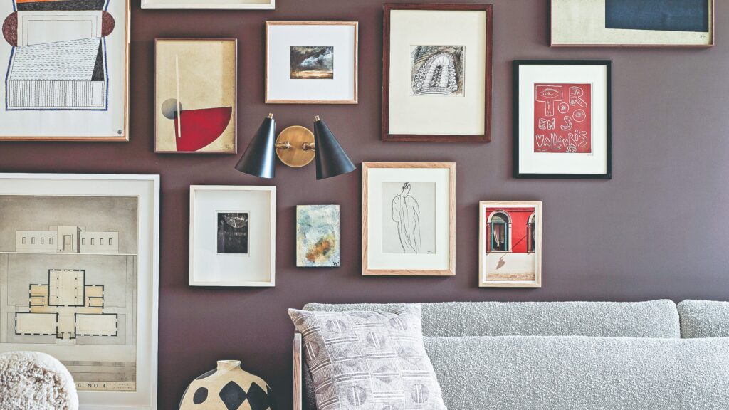 My favourite trick for hanging frames without damaging walls