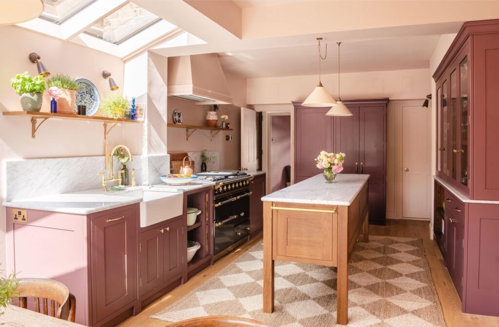 This dark galley kitchen was transformed into a warm and bright space