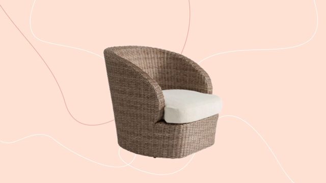 Next’s released a really stylish rattan swivel garden chair