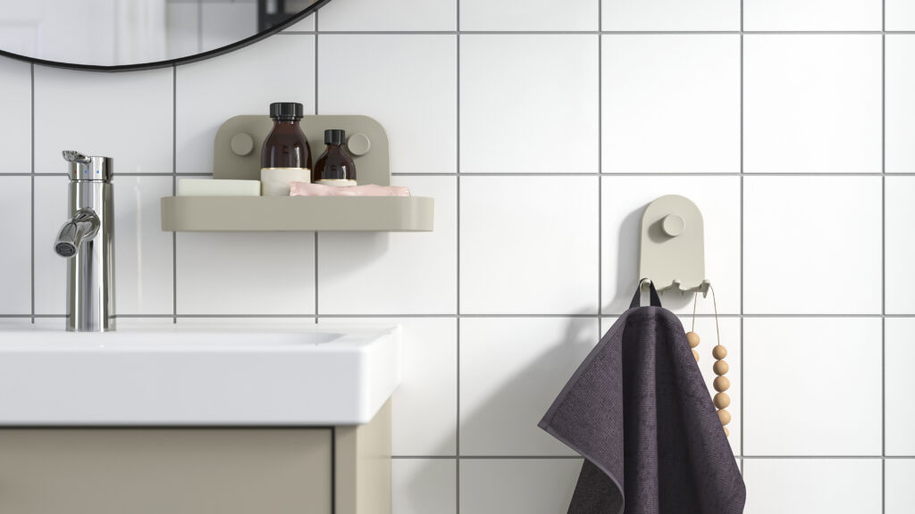 IKEA’s suction bathroom accessories make the best storage