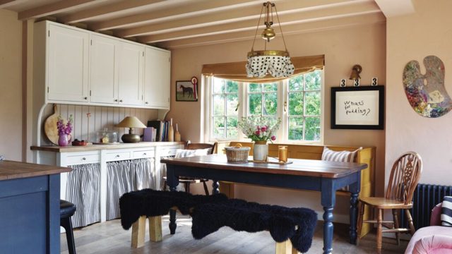 This modern cottage blends is designed for family life and style