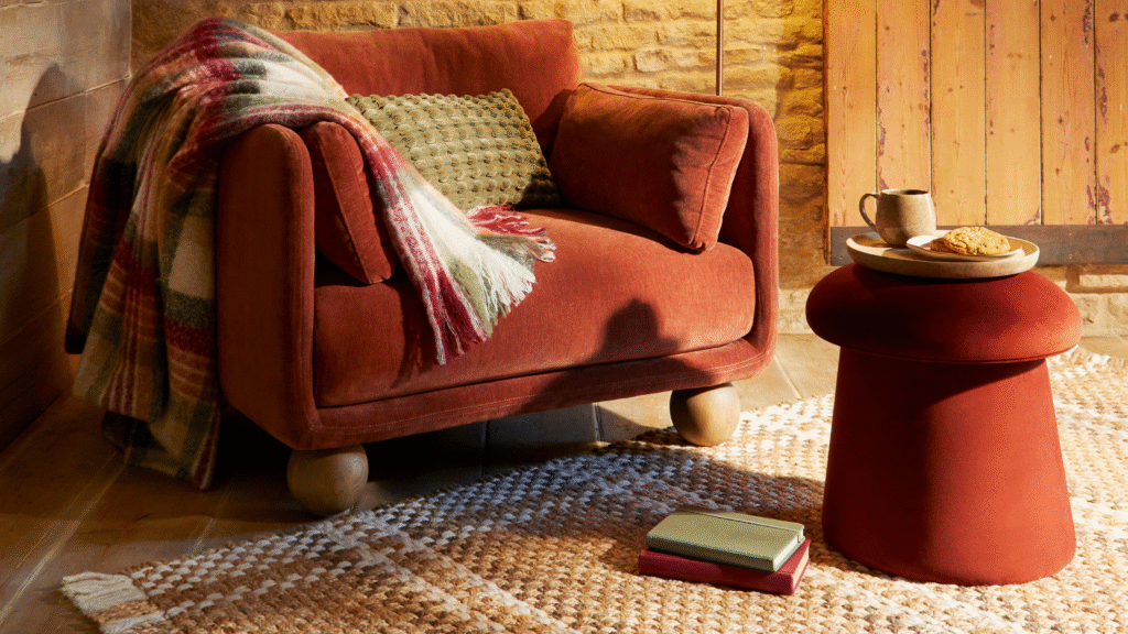 Bye, pumpkins. Mushroom footstools are the new big thing