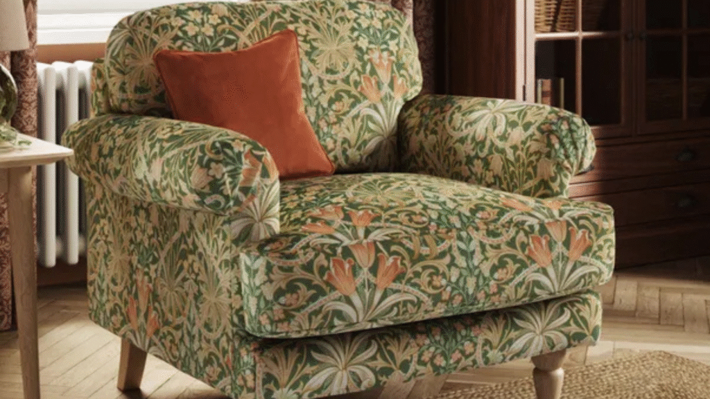 I’m obsessed with Dunelm’s William Morris Snuggle chair