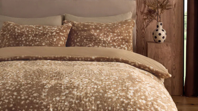 Next’s deer print bedding will keep you cosy all winter