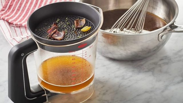 This genius gravy jug has a built-in fat separator