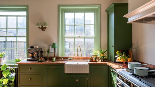 This petite kitchen has been given a bright refresh
