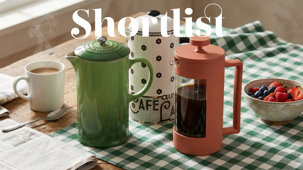 A French press is a chic secret weapon for serving coffee