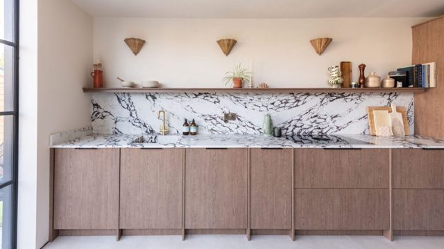 Thoughtful design decisions have transformed this family kitchen from damp and unusable to beautiful and practical