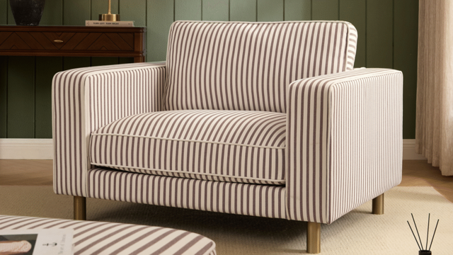 I can’t stop thinking about this Dusk striped armchair