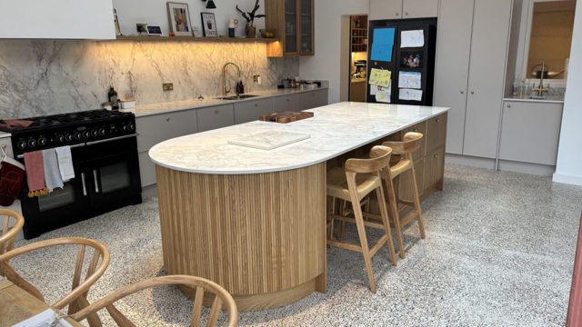 Fluted, curved kitchen islands will still be on trend in 2026