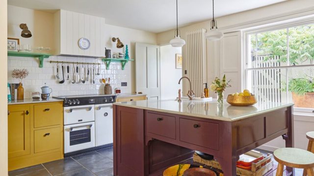 You’d never know this colourful kitchen was partially underground