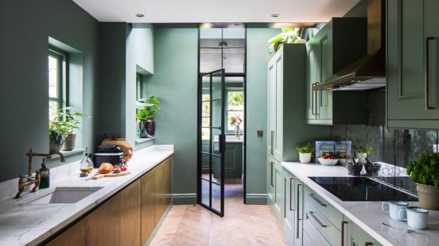 Colour capping is the handiest paint trick for small kitchens