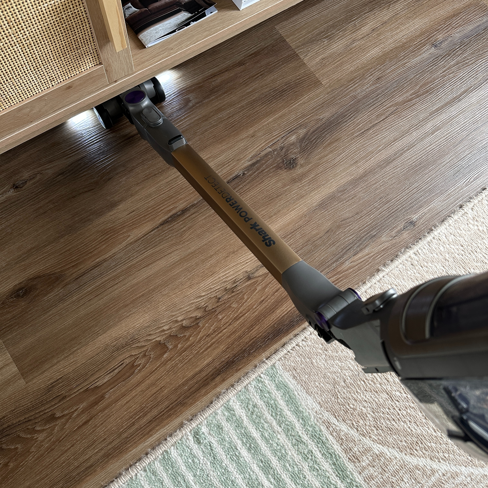 Shark PowerDetect Clean and Empty Cordless Vacuum testing process