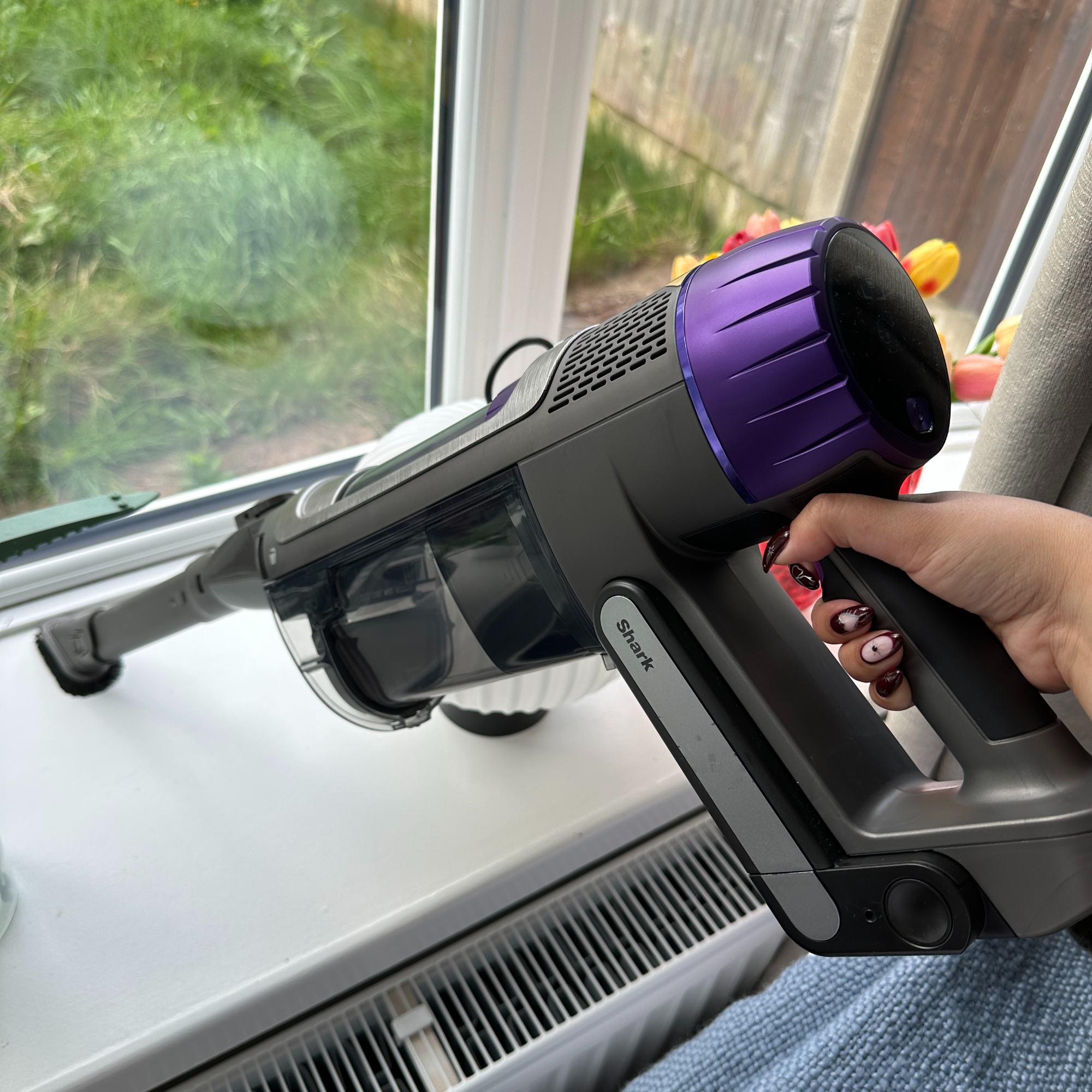 Shark PowerDetect Clean and Empty Cordless Vacuum testing process