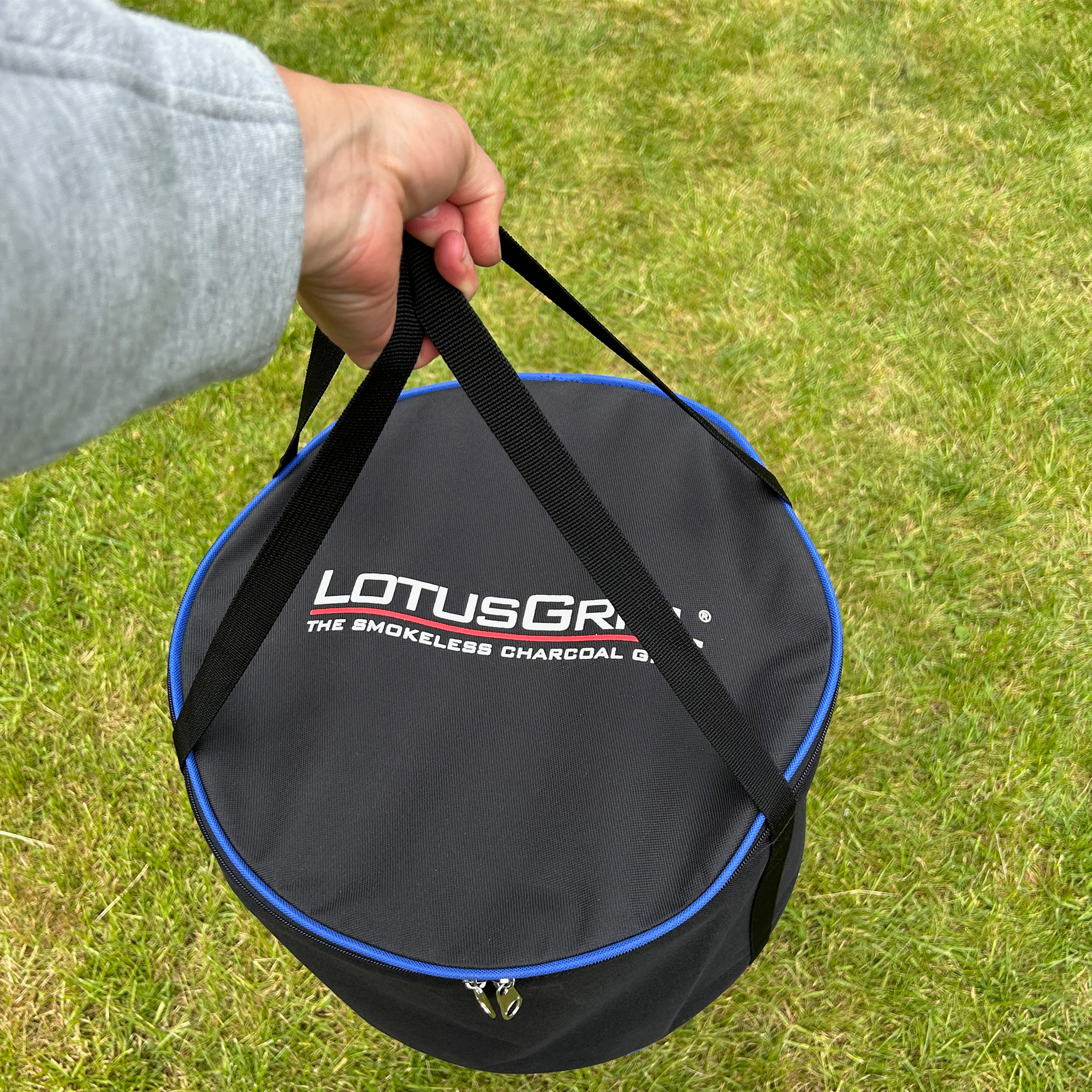 Testing the LotusGrill portable BBQ outside 