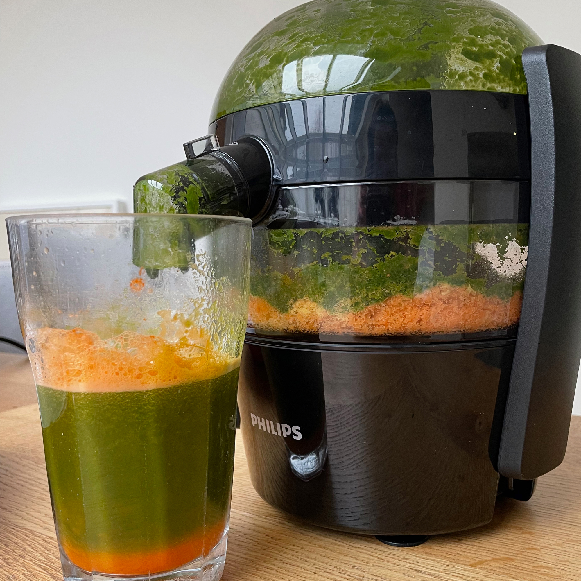 Image of Phillips juicer during testing