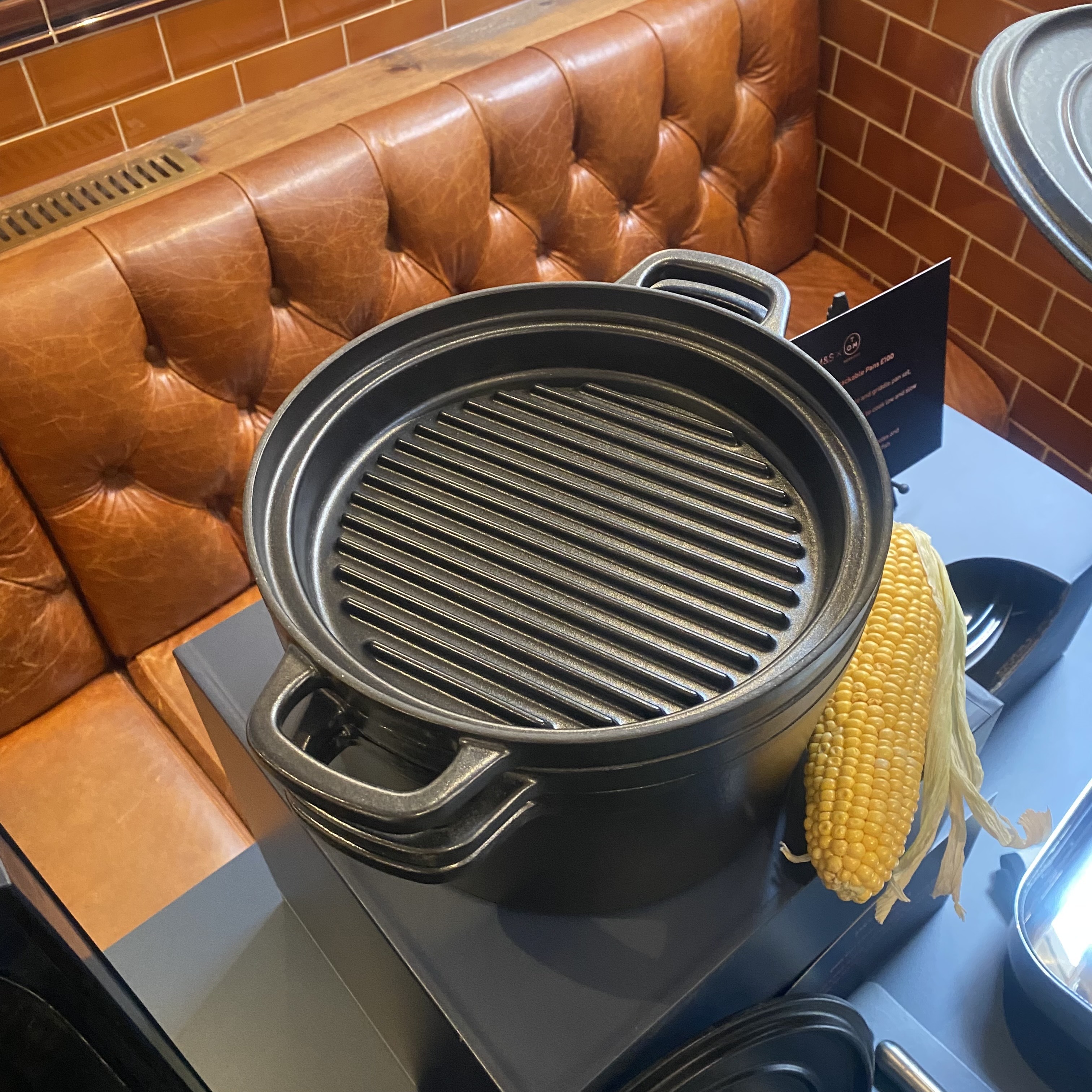 Previewing the M&S x Tom Kerridge collection at a press event