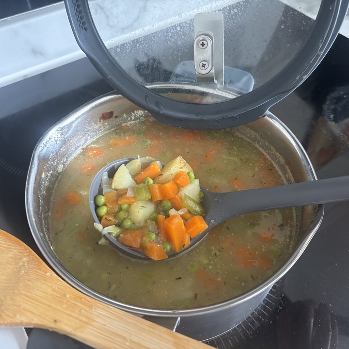 A vegetable stew being made in the Zwilling Simplify stew pot.
