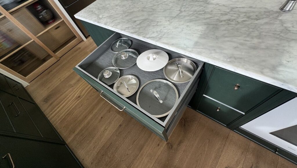 I’ve found the perfect kitchen storage hack for pan lids