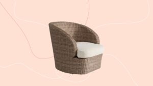 Next’s released a really stylish rattan swivel garden chair