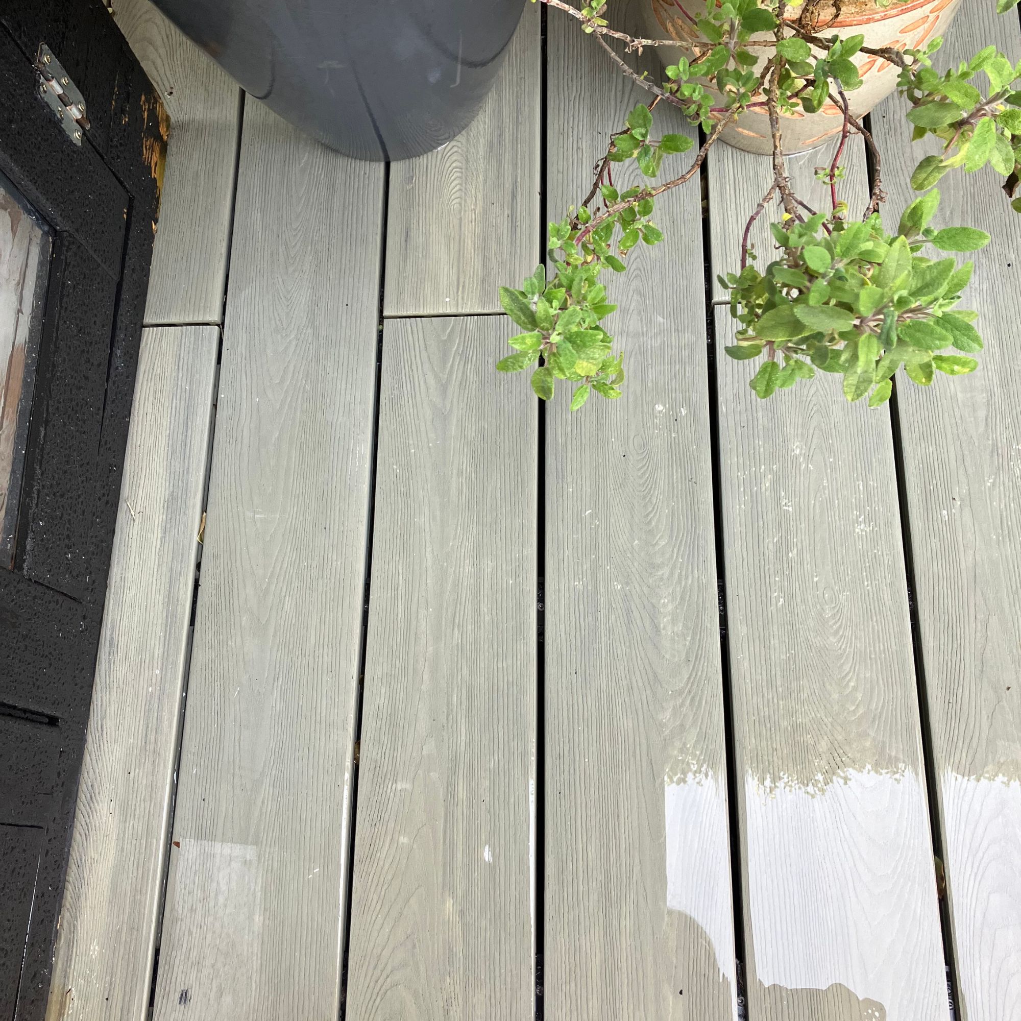 outdoor deck after cleaning