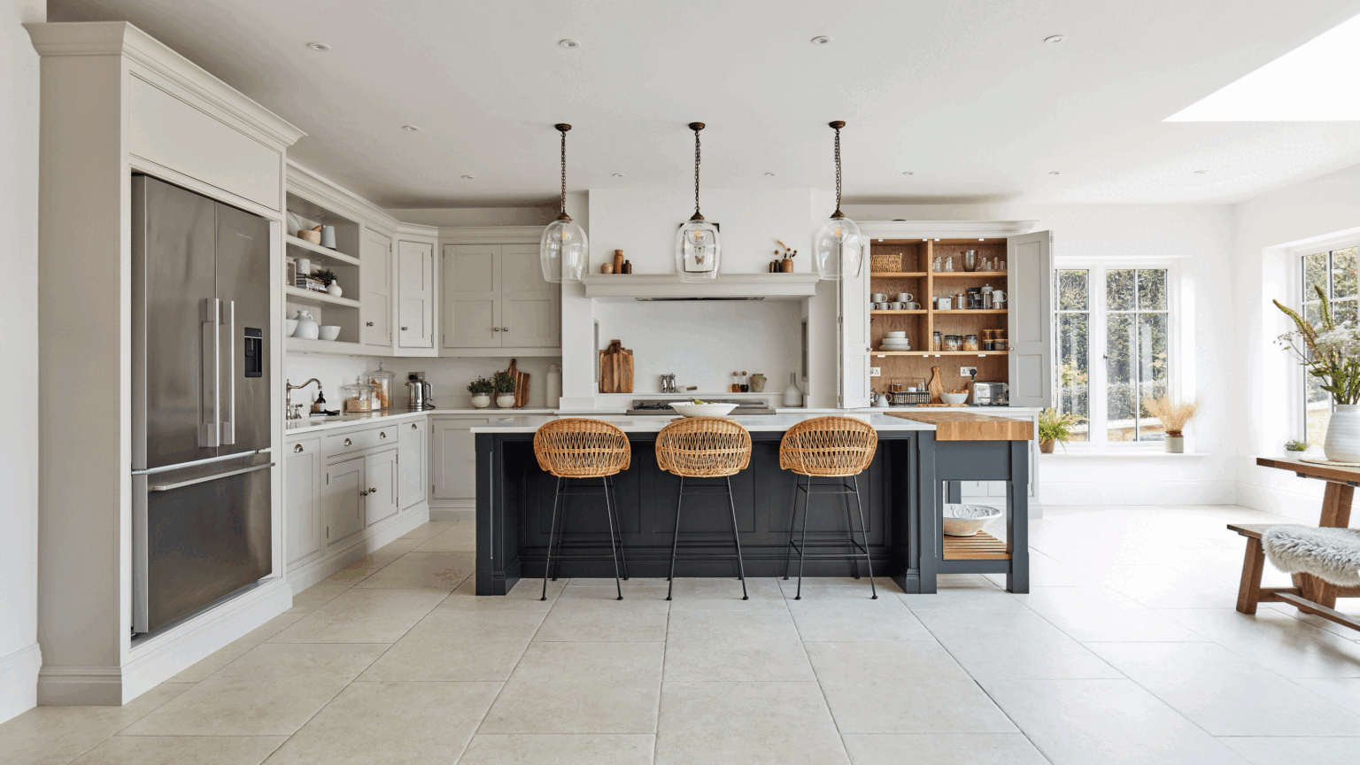 An open plan design transformed this kitchen into a sociable space