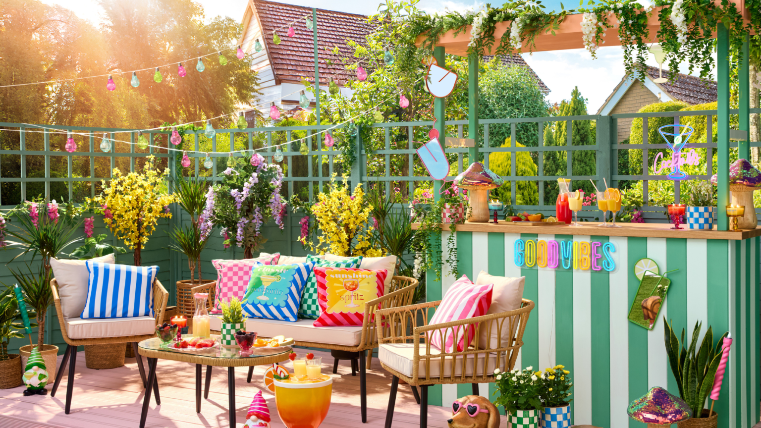 B&M’s space-saving egg chair is ideal for small gardens