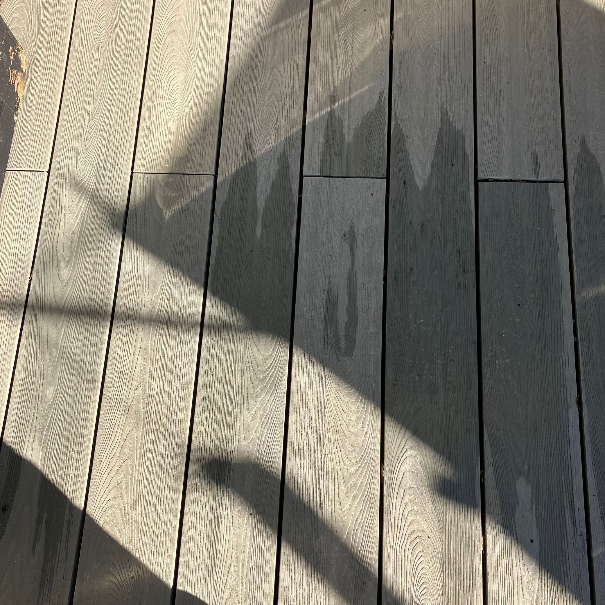 outdoor deck after cleaning