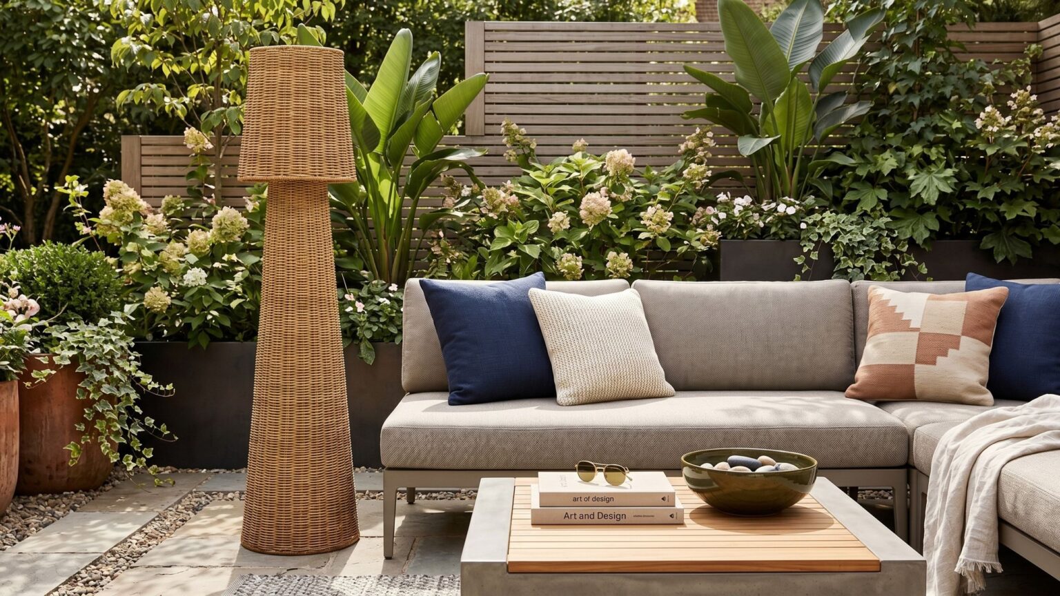 Outdoor floor lamps are the biggest garden lighting trend