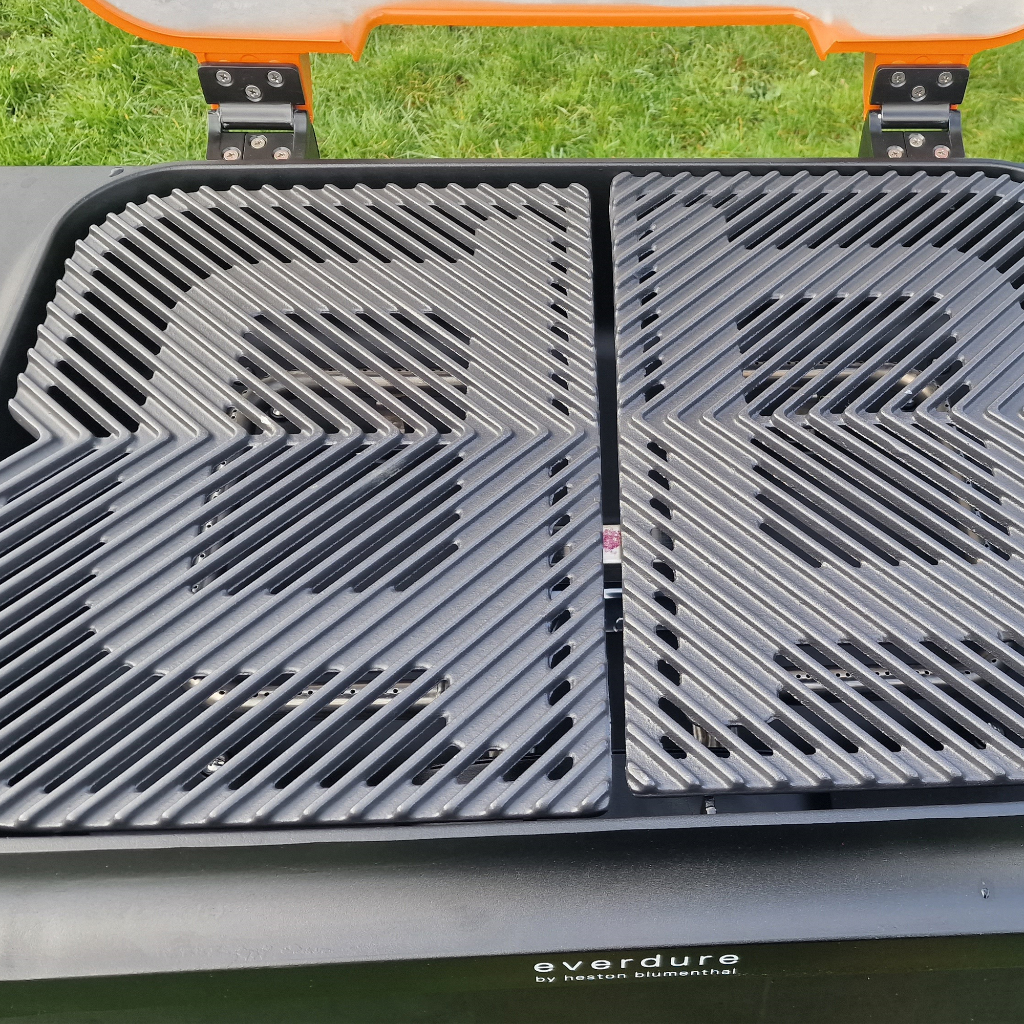 Close of up BBQ grill plates