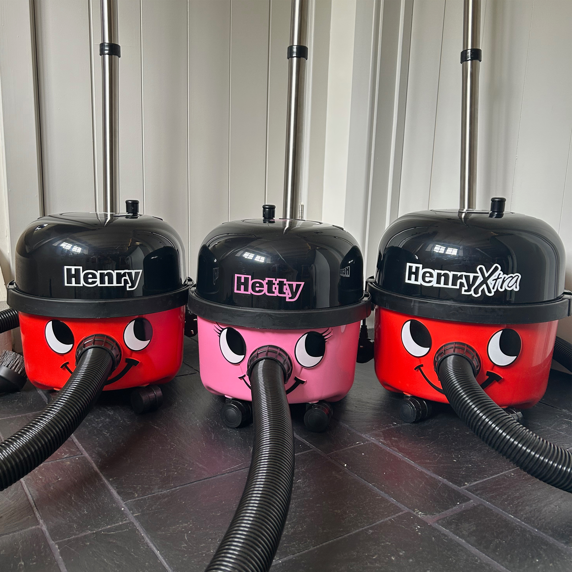 3 Henry vacuums during testing together
