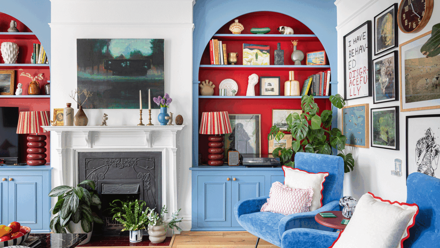 Bold colour and fun pattern have breathed life into this beautiful family home