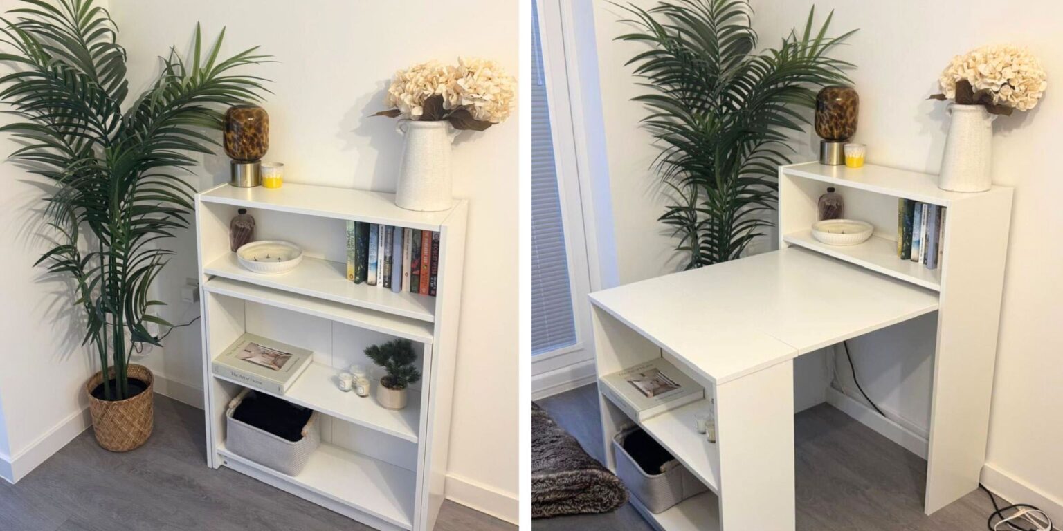 This hideaway IKEA desk transformed my set-up