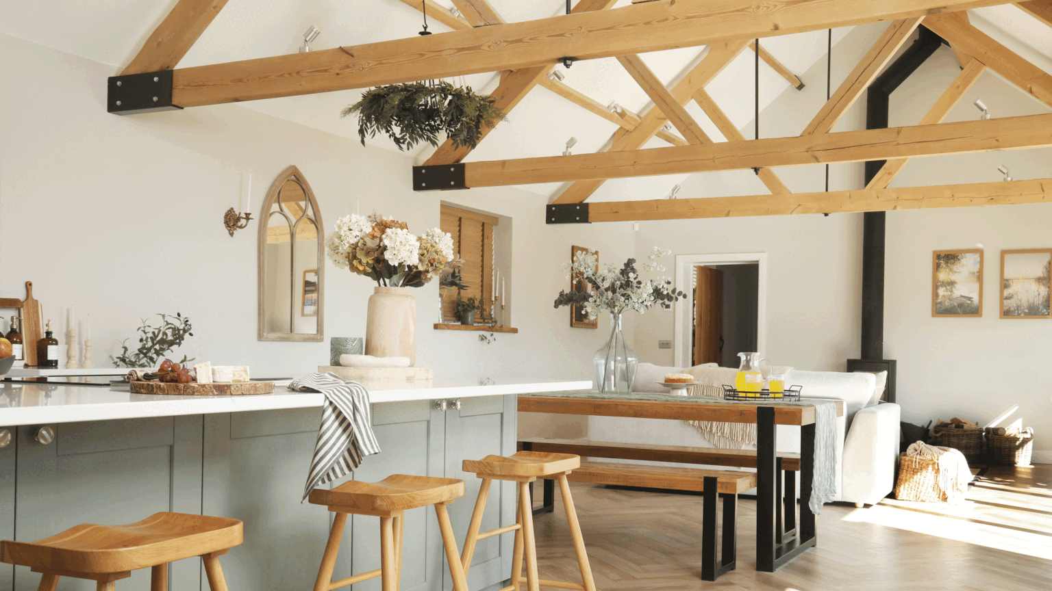 This newly built barn has all the country casual vibes going for it